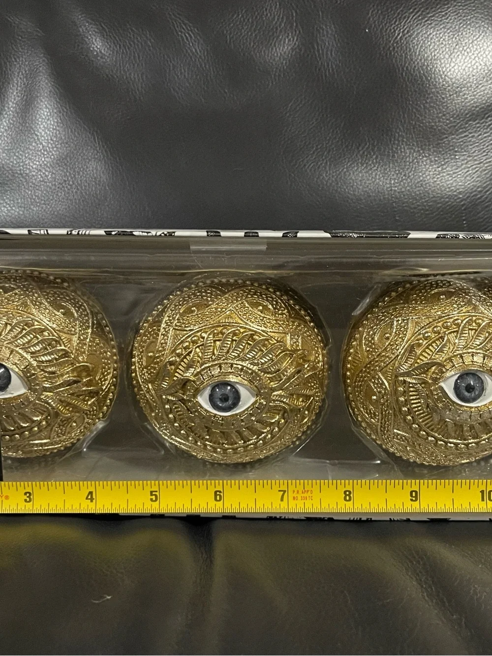 Tahari Gold Eye Decorative Orbs - Set of 3
